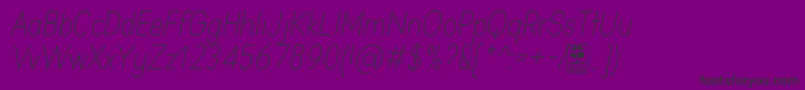 AprikasLightItalicDemo Font – Black Fonts on Purple Background