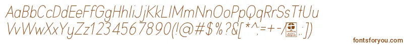 More about AprikasLightItalicDemo Font AprikasLightItalicDemo Font – Brown Fonts on White Background