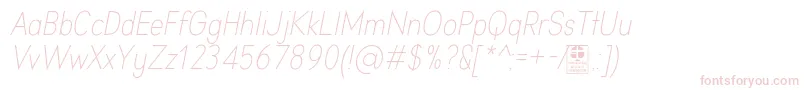 AprikasLightItalicDemo Font – Pink Fonts on White Background