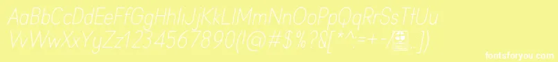 AprikasLightItalicDemo Font – White Fonts on Yellow Background