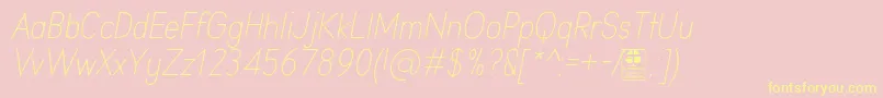 More about AprikasLightItalicDemo Font AprikasLightItalicDemo Font – Yellow Fonts on Pink Background