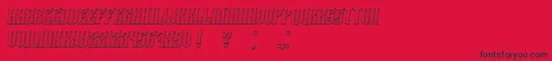 Damages3DItalic Font – Black Fonts on Red Background