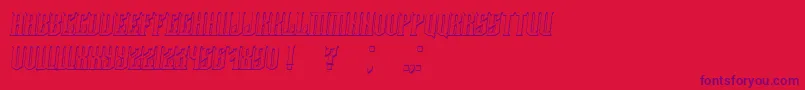 Damages3DItalic Font – Purple Fonts on Red Background