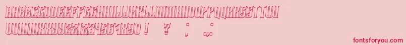 Damages3DItalic Font – Red Fonts on Pink Background