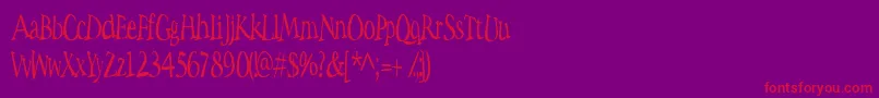 Spacewoozies Font – Red Fonts on Purple Background