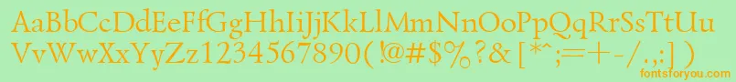 Lazursk6 Font – Orange Fonts on Green Background