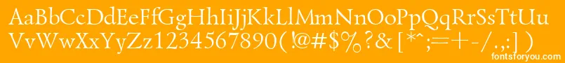 Lazursk6 Font – White Fonts on Orange Background