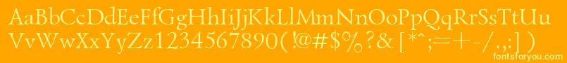 Lazursk6 Font – Yellow Fonts on Orange Background