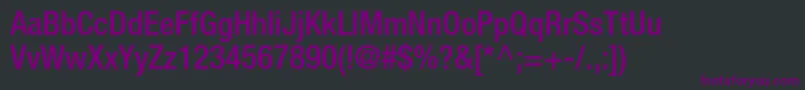 フォントHelveticaneueltstdMdcn – 黒い背景に紫のフォント