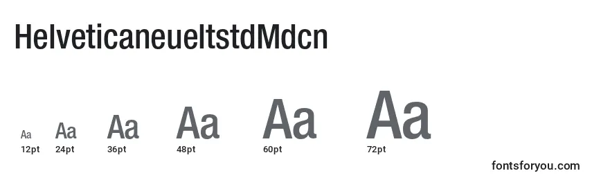 Размеры шрифта HelveticaneueltstdMdcn