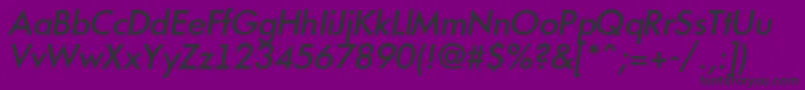 AFuturicamediumItalic Font – Black Fonts on Purple Background