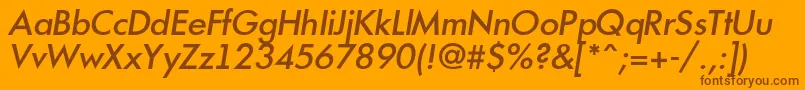 AFuturicamediumItalic Font – Brown Fonts on Orange Background