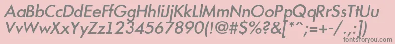AFuturicamediumItalic Font – Gray Fonts on Pink Background