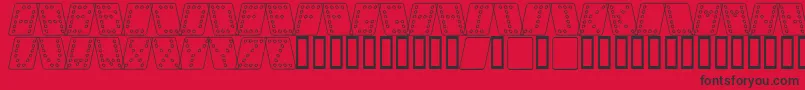 DominoBredKursivOmrids Font – Black Fonts on Red Background