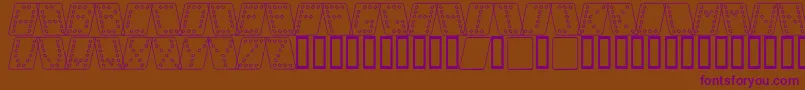 DominoBredKursivOmrids Font – Purple Fonts on Brown Background