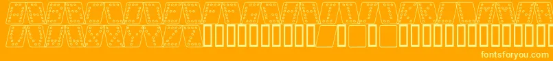 DominoBredKursivOmrids Font – Yellow Fonts on Orange Background
