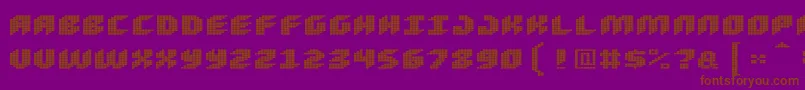 Loudnoise Font – Brown Fonts on Purple Background