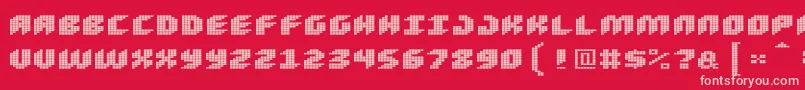 Loudnoise Font – Pink Fonts on Red Background