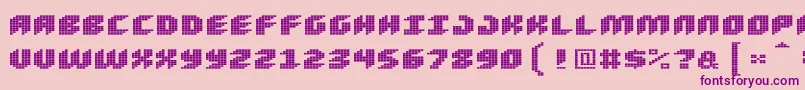 Loudnoise Font – Purple Fonts on Pink Background