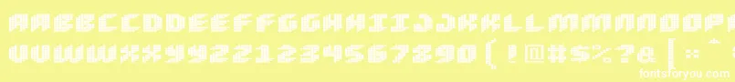 Loudnoise Font – White Fonts on Yellow Background