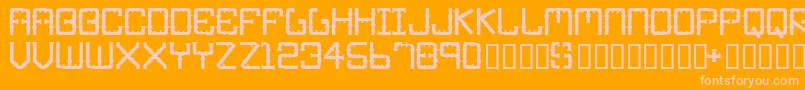 Ironpipe Font – Pink Fonts on Orange Background