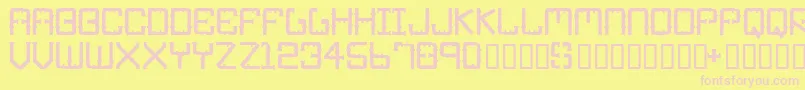 Ironpipe Font – Pink Fonts on Yellow Background