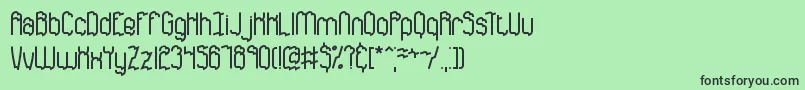 DiscordanceBrk Font – Black Fonts on Green Background