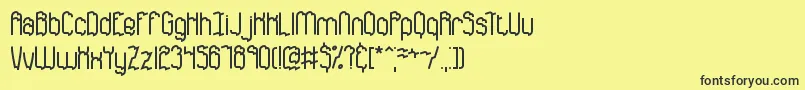 DiscordanceBrk Font – Black Fonts on Yellow Background