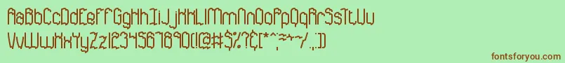 DiscordanceBrk Font – Brown Fonts on Green Background