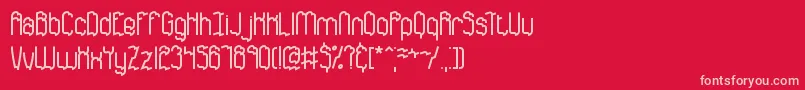 DiscordanceBrk Font – Pink Fonts on Red Background