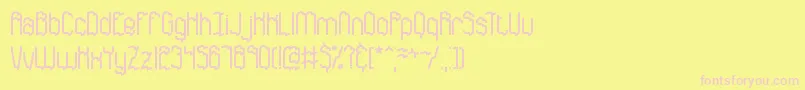 DiscordanceBrk Font – Pink Fonts on Yellow Background