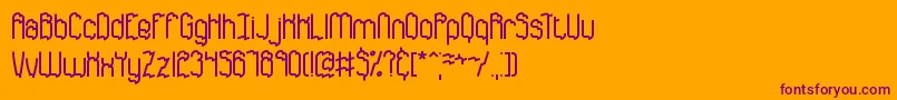 DiscordanceBrk Font – Purple Fonts on Orange Background