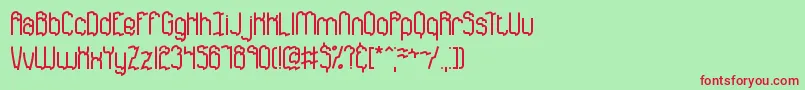 DiscordanceBrk Font – Red Fonts on Green Background