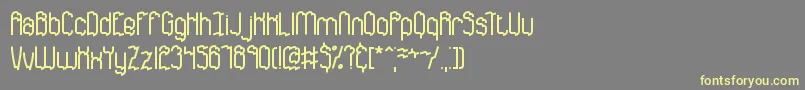 DiscordanceBrk Font – Yellow Fonts on Gray Background