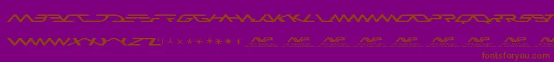 Avp Font – Brown Fonts on Purple Background