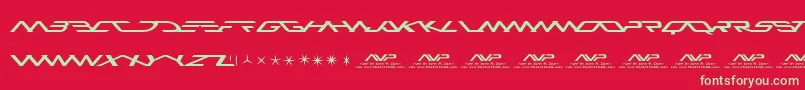 Avp Font – Green Fonts on Red Background
