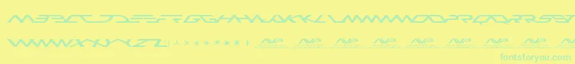 Avp Font – Green Fonts on Yellow Background