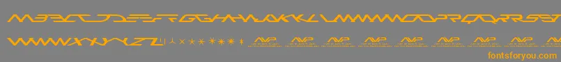 Avp Font – Orange Fonts on Gray Background