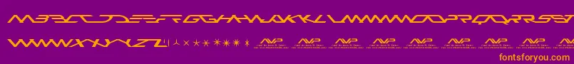 Avp Font – Orange Fonts on Purple Background