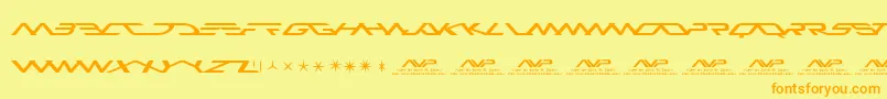 Avp Font – Orange Fonts on Yellow Background