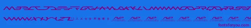 Avp Font – Purple Fonts on Blue Background