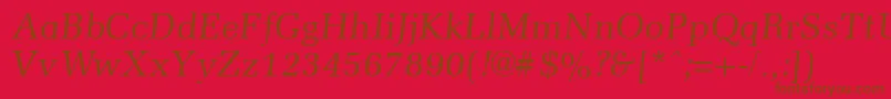 Шрифт MemoirItalic – коричневые шрифты на красном фоне