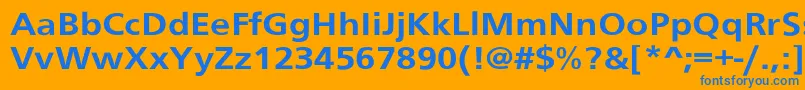 BudboyerextBol Font – Blue Fonts on Orange Background