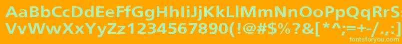 BudboyerextBol Font – Green Fonts on Orange Background