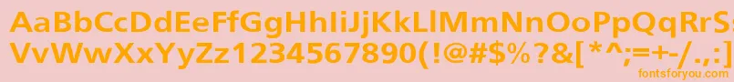 BudboyerextBol Font – Orange Fonts on Pink Background