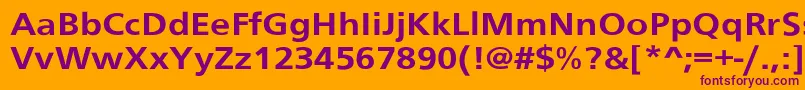 BudboyerextBol Font – Purple Fonts on Orange Background