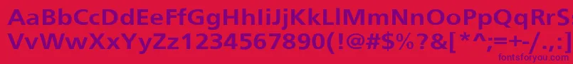Шрифт BudboyerextBol – фиолетовые шрифты на красном фоне