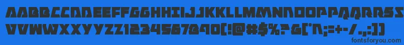 Eaglestrikecond Font – Black Fonts on Blue Background