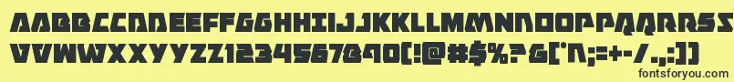 Eaglestrikecond Font – Black Fonts on Yellow Background