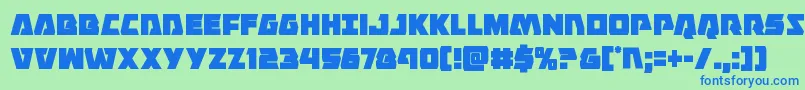 フォントEaglestrikecond – 青い文字は緑の背景です。